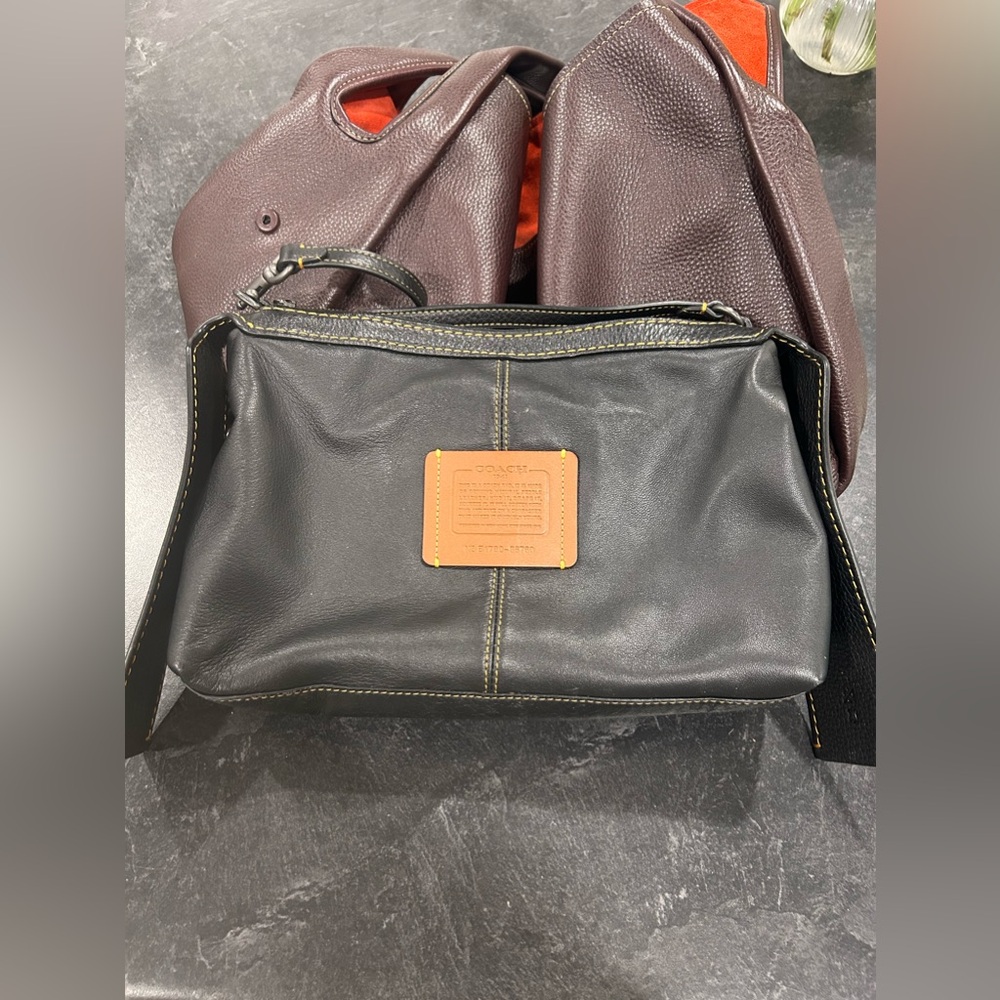 Coach Pebbled Leather Hobo Bag in Deep Plum - Picture 8 of 12